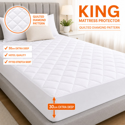 Quilted mattress protector - quilted,
